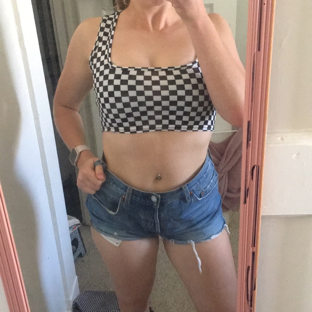 Nasty gal Checkered Print top